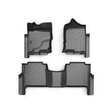 [US Warehouse] 3D TPE All Weather Car Floor Mats Liners for Nissan Titan XD 2017-2020 (1st & 2nd Rows)